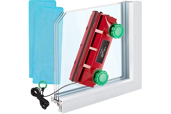 Tyroler The Glider D-4 Lave Vitre Magnétique Double Vitrage | 2-40mm d'Épaisseur - Nettoyeur Vitre Magnétique pour Fenêtres | Lave Vitre Aimanté Double Vitrage | Nettoyage Vitre Magnétique