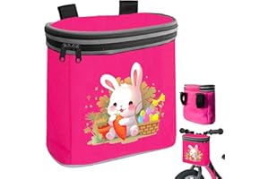 AUNGKWANG Sacoche de Guidon de Vélo pour Enfant, Sac de Guidon pour Enfants, Couvercle Amovible, Sacoche de Vélo pour Le avec Réflecteurs