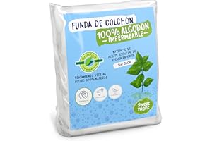 SWEET NIGHT Sweetnight - Greenfirst Matratzenschoner 180x200 cm | Cama articulada | Tratamiento Vegetal | Cubrecolchón Impermeable y antiácaros | Rizo 100% algodón | Silencioso y Transpirable