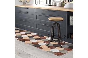 CREARREDA Alfombra Vinílica Cocina y Baño Antideslizante Lavable, Diseño Italiano Moderno, Impermeable, Decorativa, Resistente, Fácil Limpieza, Antimanchas, Higiénica, Made in Italy