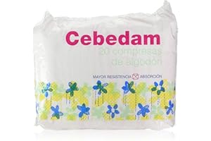 Cebedam – Compresas Tocológicas 100% Algodón (20 uds) – Ligeras, Hipoalergénicas y Ultra Absorbentes para Postparto e Intervenciones Ginecológicas