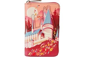 Loungefly Harry Potter Hogwarts Fall Leaves Zip-Around Wallet, Red, One Size