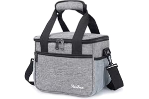 WuYan torba na lunch 10 l, torba chłodząca, izolowana torba piknikowa, torba termiczna do przenoszenia żywności, odpowiednia na piknik / kemping / plażę / zajęcia na świeżym powietrzu