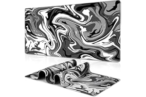 LeKuni duża podkładka pod mysz do gier XXL, 900x400 mm podkładka pod mysz antypoślizgowa, podkładka pod mysz z obszytymi krawędziami, na PC, MacBook, laptop Poprawia precyzję i szybkość,szary