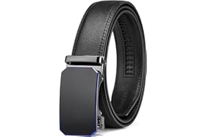 BOSTANTEN Pasek męski, skórzany pasek dla mężczyzn z grzechotką, automatyczne zapięcie, pasek biznesowy, szerokość 35 mm, rozmiar dopasowany