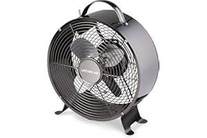 Lifetime Air Tischventilator - 230V - Ventilator 20CM - 2 Geschwindigkeiten - Schwarz