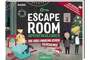 Escape Room Adventskalender. Die drei unheimlichen Geschenke: Gamebuch für Kids mit Seiten zum Aufschneiden