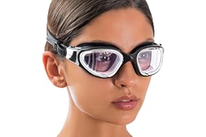 AqtivAqua Lunettes de Natation, DX Lunettes Piscine à Champ de Vision Large pour Adultes Hommes Femmes, Anti-Buée Étanches