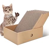 JIZZU Cat Scratcher Cardboard 5 Pieces, Cat Scratcher Corrugated Cardboard | Cat Scratcher 32.5x23.5x11cm, Scratching Box for