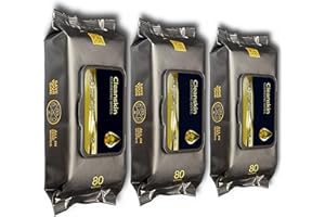 INK PERMANENT CleanSkin - Toallitas Limpiadoras con Jabón Verde para Tatuajes [80 Unidades, Paquete de 3] Sin Alcohol y Sin Fragancia, Solución para Curar y Limpiar Tatuajes