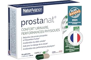 NATURAVIGNON LABORATOIRE NaturAvignon Prostanat | Complement alimentaire Prostate Confort urinaire homme, Performance physique | Saw Palmetto (palmier nain) graine de courge (huile de pepin de courge) Ginseng Zinc | 60gélules