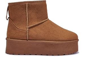 SOLE LONDON LADIES WOMENS LOW ANKLE WARM SNUGG COMFY FAUX FUR SLIP ON PLATFORM BOOTS SHOES