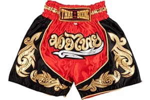 MUAY NATION Shorts de Boxe Thaï pour Enfants (2 à 12 Ans) Filles et garçons, Shorts pour Muay Thaï, MMA, Arts Martiaux