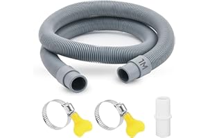 SANROLAX Ablaufschlauch Verlängerung 1M 2M Waschmaschine Schlauch Ablaufschlauch Geschirrspüler Mit Schlauchverbinder Und Schlauchschellen 20mm Universal Waschmaschinenschlauch Verlängerung