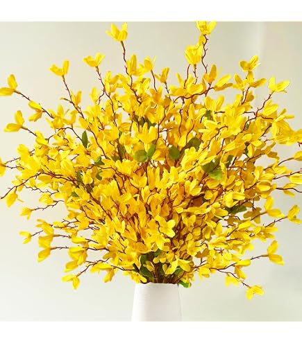 Amazon.de: naninoa Knstlicher Osterstrau. 1 Set. 50-75cm Knstliche Blume  Osterstrauch Osterdeko Weidenktzchen Forsythie GELB