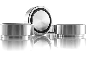 Hifi Lab Piedi in Aluminio massiccio 44x17 Piedi Hifi Aluminio Piedi Dispositivo Audio Assorbenti nobile argento 4x