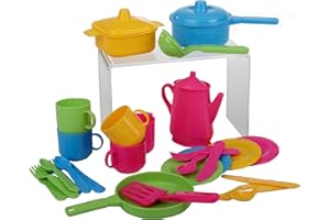 SALVAS Haberkorn 30 TLG Küchenset für Spielküche Töpfe Kinderservice Besteck