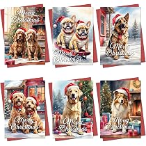 Tom Smith Weihnachtskarten Mit Hunden – 10 Stück, 14x14 Cm, Recycelbar & Plastikfrei