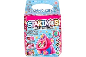 TOMY Stakimos Cosmic Caty | Kids Craft Set to Build Your Own Adorable 3D Character from Recycled Polyester Craft Foam | No Glue or Cutting Needed | Craft Kits for Kids Ages 6+ Years