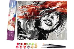 Bougimal Pintar por Numeros Adultos, DIY Pintura por números con Pinceles y Pinturas Decoraciones para el Hogar sin Marco de 40 X 50 cm