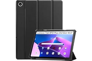 XunyLyee Cover per Lenovo Tab M10 Plus 3rd Gen 10.6" TB-125F/ TB-128F Custodia Protettiva, Nero