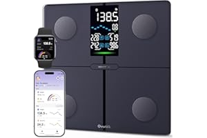 Ovutek Smart Scale for Body Weight, Professional Digital Bathroom Scale Large Display, BMI, Body Fat, Muscle Mass, Most Accurate to 0.02kg, High Accurate Body Composition Machine with Fitness App