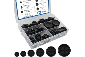 BESTYCHAO Kit med gummigenomföring, 54 st 6 storlekar dubbelsidig elektrisk kabelpackning ring sortimentsats för att skydda t
