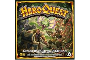 AVALON HILL HeroQuest Der Dschungel von Delthrak Abenteuerpack, HeroQuest Basisspiel erforderlich, Rollenspiel - Deutsche Version, Earthy Tones and Blue and White