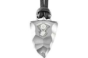 Element of Gods Titan Faustkeil V2 Evolution Motor Biker Anhänger mit Lederband in schwarz