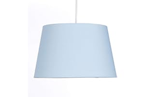 K LIVING Light Blue Tapered Drum Shade for Ceiling and Table Lamp 12 Inch Shade