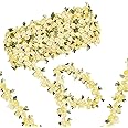 GORGECRAFT 5 Yards Flower Trim Ribbon Floral DIY Lace Applique Sewing Craft Lace Edge Trim for Wedding Dresses Embellishment DIY Party Decor Clothes, Yellow