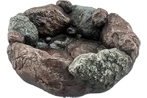 INTERGARDEN Vogelbad Garten 18cm, Vogeltränke Stein, Wassertränke für Vögel, Vogelbrunnen, Vogel-Badewanne, Vogeldusche, Vogeltränken, Vogeltränke groß, Vogeltränke Garten, Wasserschale für Vögel draußen