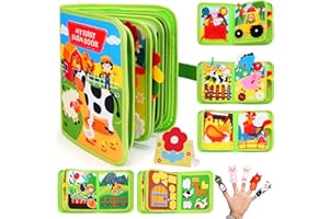 ZUSUZU Busy Board Montessori Libro Interattivo 1 Anno,Montessori Busy Board di Feltro,Pannello di Feltro Attività,Giochi Interattivi per Bambini,Regali per Bambini Bambina 1 2 3 4 Anni