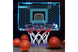 FIYCATPSA Mini Basketball Hoop for Kids,Sports Toys for 3 4 5 6 7 8 9 year olds,with 4 Balls Led Lights Automatic Scoring mini hoop,Indoor Basketball Hoop,Basketball Gifts for Boys and Girls