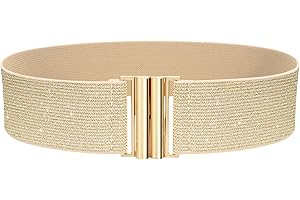 VONMELLI Wide Elastic Stretch Belt for Women - Trimmer Stretch Belt, Retro Women's Waist Belt