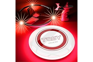 TOSY Patented Boomerang - 3 Super Bright LEDs, Rechargeable, Auto Light Up, Launcher & Flying Disc/frisbee included, Perfect Outdoor Games, Birthday & Camping Gift for Men/Boys/Teens/Kids