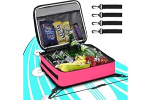 CYUREAY Paddle Board Kühltasche, wasserdichte Surf Sup Deck Kühltasche, isoliert, auslaufsicher, 10 Dosen, Sup Paddle Board Zubehörtasche für Stand Up Paddleboard und Kajak