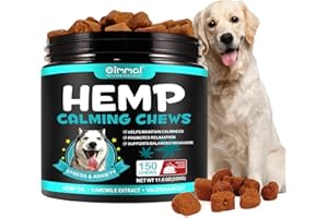 IFUDOIT Hemp Calming Chews for Dogs 150 count, Dog Calming Treats, Helps with Dog Anxiety, Separation, Barking, Stress Relief, Melatonin for Dogs, Sleep Calming Aid, for All Breeds & Sizes