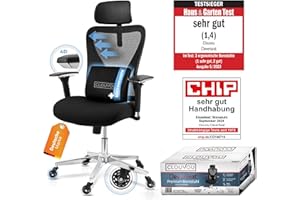 ‎CLOUVOU CLOUVOU CleverSeat Bürostuhl Ergonomisch [TESTSIEGER] Schreibtischstuhl 100% individuell einstellbar | Büro Stuhl & Gaming Stuhl | Computerstuhl Home Office Chair Ergonomic | Drehstuhl 150 kg