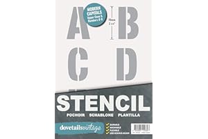 Dovetails Vintage Letter Stencil 70 mm Tall Modern Style Capital Letters and Numbers