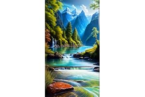 ZHUMUTO Diamond Painting Adulte Grand Format,Peinture Diamant XXL 40x70cm Paysage Cascade B,Broderie Diamant Painting Kit Complet Adulte Grand Format,Grande Taille Pour la Décoration