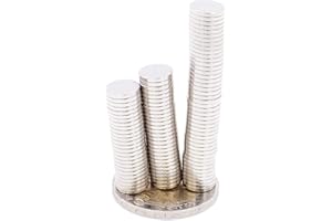 Brudazon | 100 Mini Imanes Discos 8x1mm | N52 Nivel más Fuerte - Los imanes de neodimio Ultra Fuertes | Imán del Poder para la Toma de Modelo, Foto, Pizarra Blanca | Pequeño, Redondo y Extra Fuerte