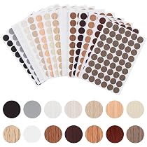 810 Stück Selbstklebende Schraubenabdeckungen - 15 Verschiedene Holzfarben, Je 54 Stück Pro Blatt, 21 Mm Durchmesser