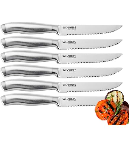 HaWare Steakmesser Set, 12-teilig – Edelstahl, Scharf Gezackt & Spülmaschinenfest Für Perfekte Steaks