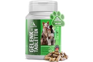 Tierkraft Gelenktabletten für Hunde - Made in Germany - Gelenktabletten Hund mit Grünlippmuschel - Teufelskralle Hund - MSM Hund & Grünlippmuschel Hund - 200 Gelenk- & Knochenschutz Tabletten