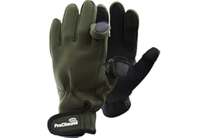 UNIVERSAL TEXTILES Mens Neoprene Fishing Gloves (Lightweight Waterproof) (L/XL) (Green)