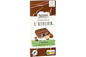 LES RECETTES DE L’ATELIER Nestlé Les Recettes de L'Atelier - Tablette Chocolat Lait Fourré Praliné - 143g