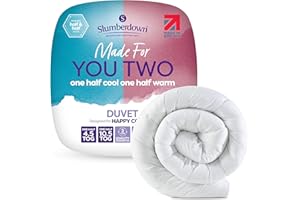 Slumberdown Made For You Two King Size Duvet - Half 4.5 & Half 10.5 Tog King Quilt for Couples with Different Sleep Temperatures | UK-Made, Non-Allergenic, Washable (225 x 220cm)