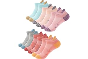 Budermmy Chaussette Femme 6 Paires Chaussettes Femmes Basse Sport Coton Socquettes Unisexe