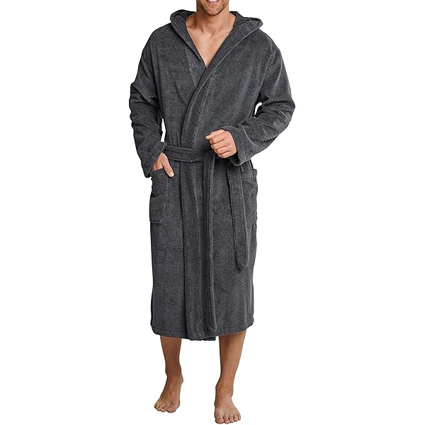 SCHIESSER Selected! Premium Badjas, Dames Badjas Met Capuchon Lichte Badstof Lichtgrijs Gestreept 151532 204